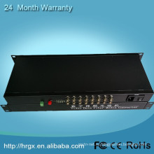16 портов RJ45 для BNC видео конвертер оптического волокна мультиплексор